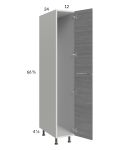 Euro Grey 12x71-1/4 Open Utility Cabinet with 1 Door