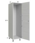 Euro White Grain 18x71-1/4 Open Utility Cabinet with 1 Door