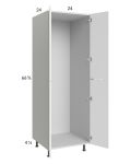 Euro Gloss White 24x71-1/4 Open Utility Cabinet with 2 Doors