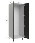 Euro Cafe 24x71-1/4 Open Utility Cabinet with 2 Doors