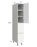 Euro Gloss White 12x71-1/4 Utility Cabinet with 1 Door and 2 Drawers