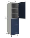 Harbor Navy 18x71-1/4 Utility Cabinet with 1 Door and 2 Drawers