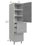 Euro Grey 18x71-1/4 Utility Cabinet with 1 Door
