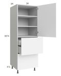 Euro Gloss White 24x71-1/4 Utility Cabinet with 1 Door
