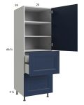 Harbor Navy 24x71-1/4 Utility Cabinet with 1 Door, 2 Drawers and 1 Inner Drawer