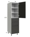 Euro Cafe 18x71-1/4 Utility Cabinet with 1 Door and 3 Drawers