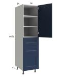 Harbor Navy 18x71-1/4 Utility Cabinet with 1 Door and 3 Drawers