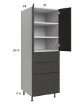 Euro Cafe 24x71-1/4 Utility Cabinet with 2 Doors and 3 Drawers