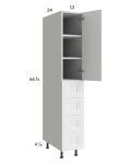 Harbor White 12x71-1/4 Utility Cabinet with 1 Door and 4 Drawers