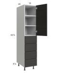 Euro Cafe 15x71-1/4 Utility Cabinet with 1 Door and 4 Drawers