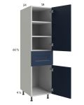 Harbor Navy 18x71-1/4 Utility Cabinet with 2 Doors and 1 Drawer