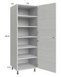 Euro White Grain 24x71-1/4 Utility Cabinet with 1 Door