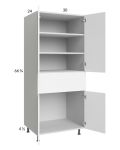 Euro Gloss White 30x71-1/4 Utility Cabinet with 2 Doors and 1 Drawer