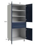 Harbor Navy 30x71-1/4 Utility Cabinet with 2 Doors and 1 Drawer