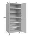 Euro White Grain 30x71-1/4 Utility Cabinet with 2 Doors