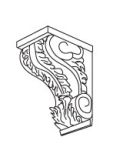 Dove Grey Shaker Decorative Corbel