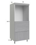 Euro Grey 30x71-1/4 Single Oven Cabinet with 2 Drawers