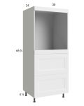 Harbor White 30x71-1/4 Single Oven Cabinet with 2 Drawers