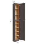 Midtown Dark Grey Shaker 15x12x96 Pantry Cabinet 