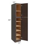 Vienna Kona Brown 15x24x84 Pantry Cabinet