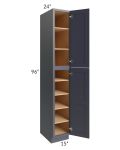 Midtown Indigo Shaker 15x24x96 Pantry Cabinet