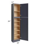 Midtown Indigo Shaker 18x12x84 Pantry Cabinet 