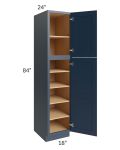 Midtown Blue Shaker 18x24x84 Pantry Cabinet