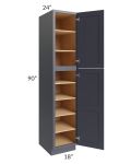 Midtown Indigo Shaker 18x24x90 Pantry Cabinet