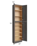 Midtown Dark Grey Shaker 24x12x96 Pantry Cabinet 