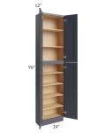 Midtown Indigo Shaker 24x12x96 Pantry Cabinet 