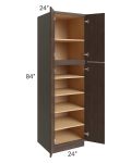 Vienna Kona Brown 24x24x84 Pantry Cabinet