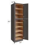 Midtown Dark Grey Shaker 24x24x90 Pantry Cabinet