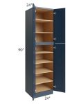 Midtown Blue Shaker 24x24x90 Pantry Cabinet