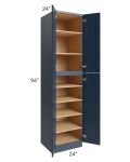 Midtown Blue Shaker 24x24x96 Pantry Cabinet