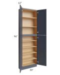 Midtown Indigo Shaker 30x12x96 Pantry Cabinet 