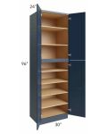 Midtown Blue Shaker 30x24x96 Pantry Cabinet
