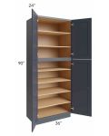 Midtown Indigo Shaker 36x24x90 Pantry Cabinet