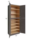 Midtown Dark Grey Shaker 36x24x96 Pantry Cabinet