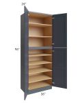 Midtown Indigo Shaker 36x24x96 Pantry Cabinet