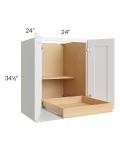 Lakewood White 24" Full Height Base Cabinet with 1 Rollout Tray