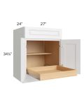 Lakewood White 27" Base Cabinet with 1 Rollout Tray