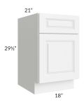 Lakewood White 18" Drawer File Base Cabinet