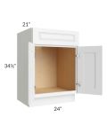 Lakewood White 24" Vanity Base Cabinet 