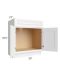 Lakewood White 30" Vanity Base Cabinet