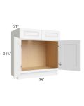 Lakewood White 36" Vanity Base Cabinet