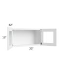 Lakewood White 33x18 Decorative Wall Cabinet