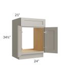 Stratton Light Grey Shaker 24" Vanity Sink Base Cabinet 