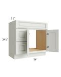 Wellfleet Linen 36" Vanity Sink Base Cabinet with Drawers on the Left