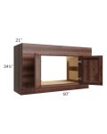 Farmhouse Walnut Shaker 60" Vanity Sink Base Cabinet