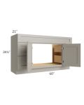 Stratton Light Grey Shaker 60" Vanity Sink Base Cabinet